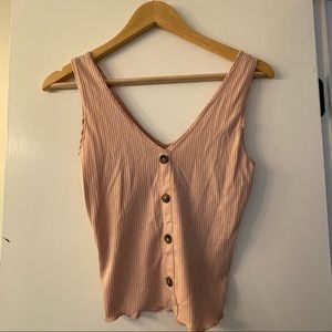 Cute pink tank with buttons